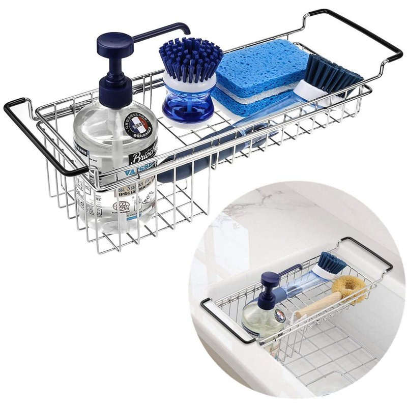 Kefanta Kitchen Sink Caddy Sponge Holder, Hanging Dish Sponge Organizer